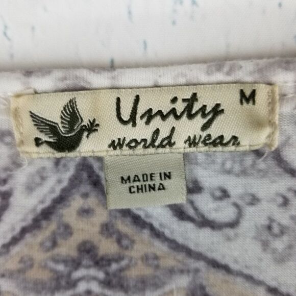 UNITY World Wear Ornate Assymetrical Tunic Top. - Picture 3 of 6